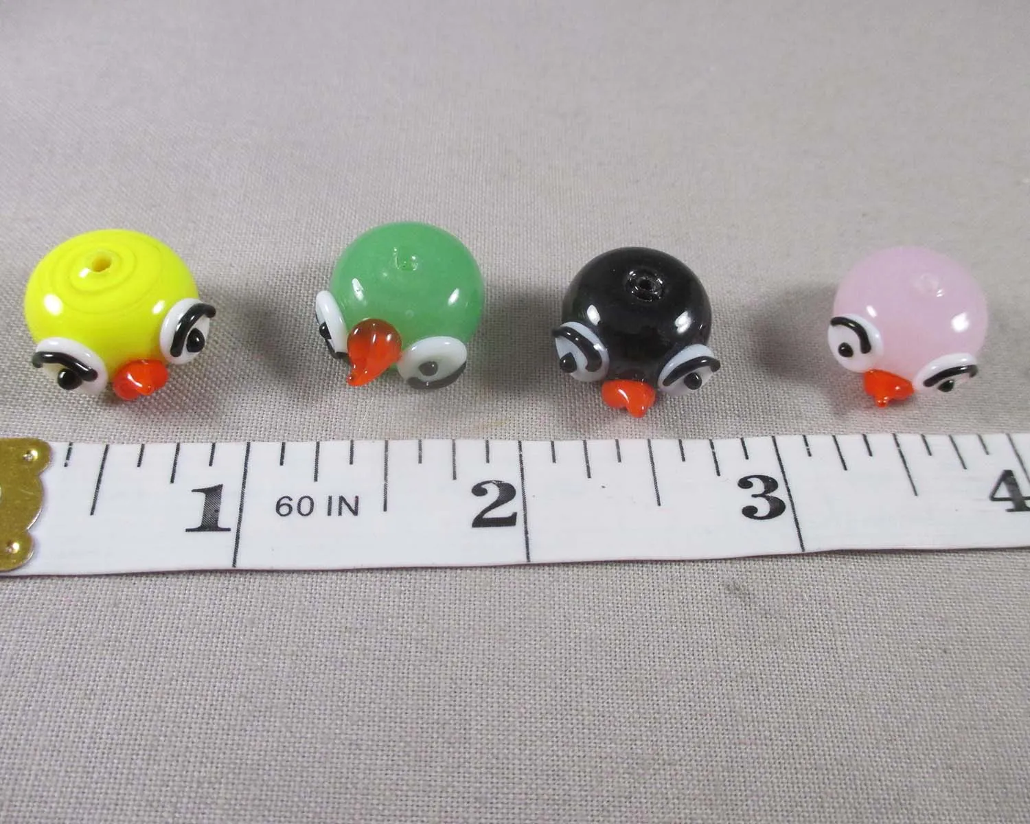 50% OFF!! Mixed Color Owl Lampwork Beads 10pcs (0484)