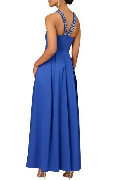 Aidan Mattox V-Neck Mikado Ball Gown