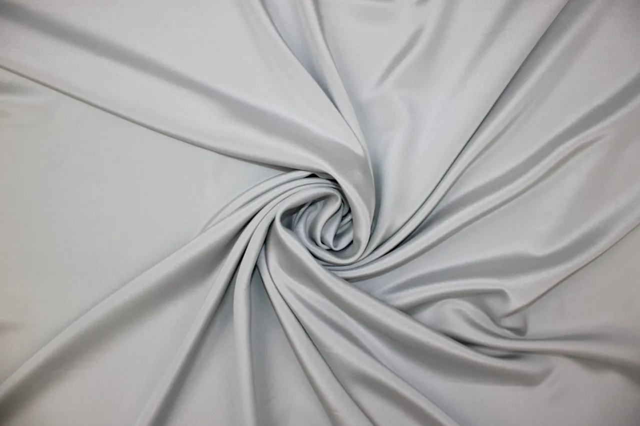 Almost 1 1/2 yards of 4-Ply Silk Crepe - Silver