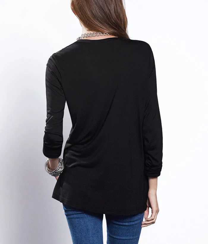 Beechwood Long Sleeved V-Neck Tee