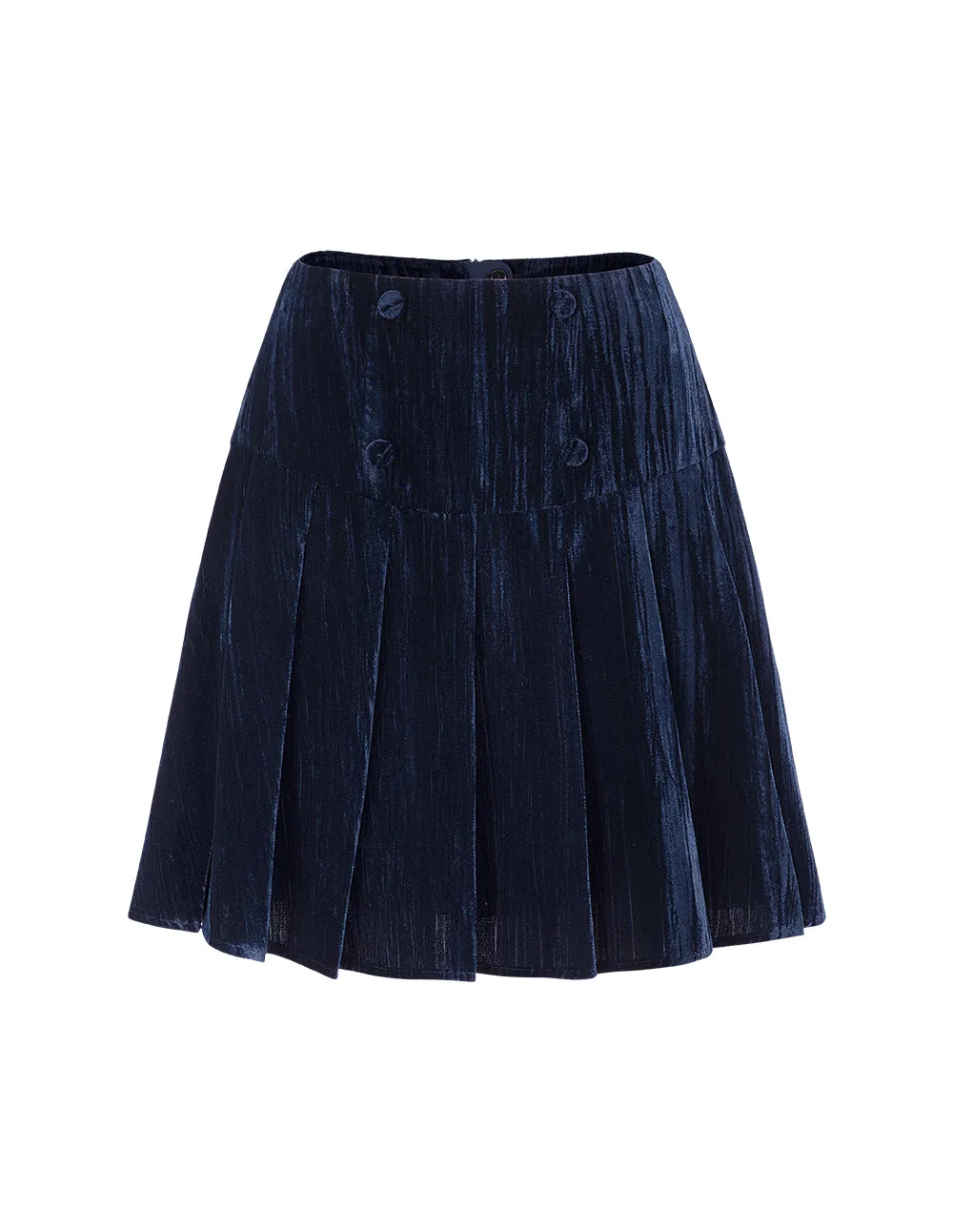 BORA AKSU A-Hem Ruffle Velvet Mini Skirt