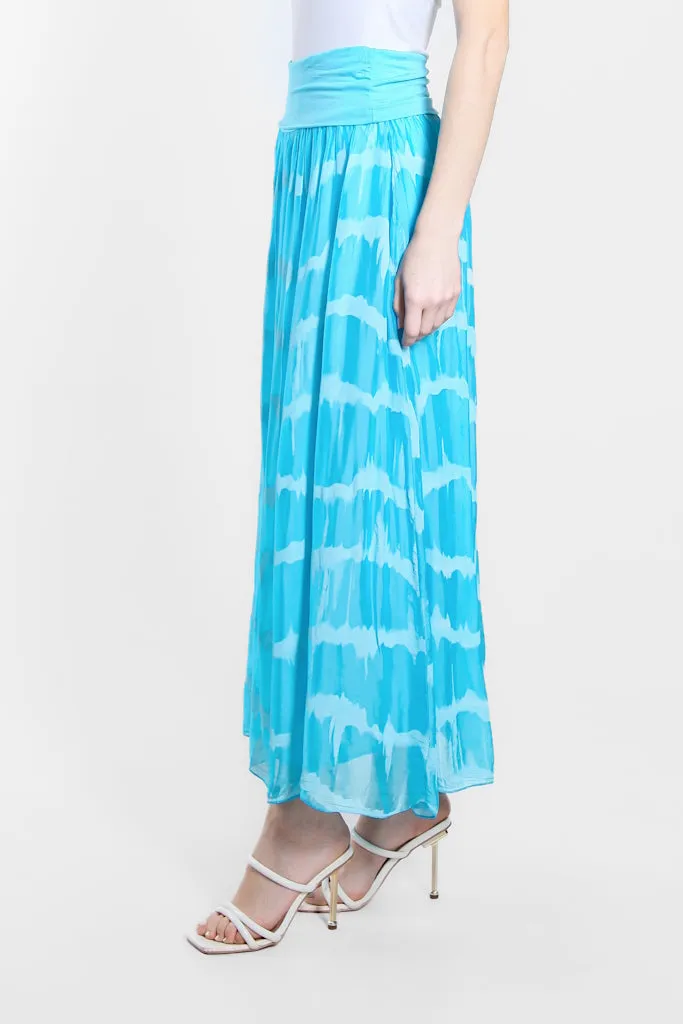 Brenda Tie Dye Silk Foldover Waist Skirt (SL204TD)