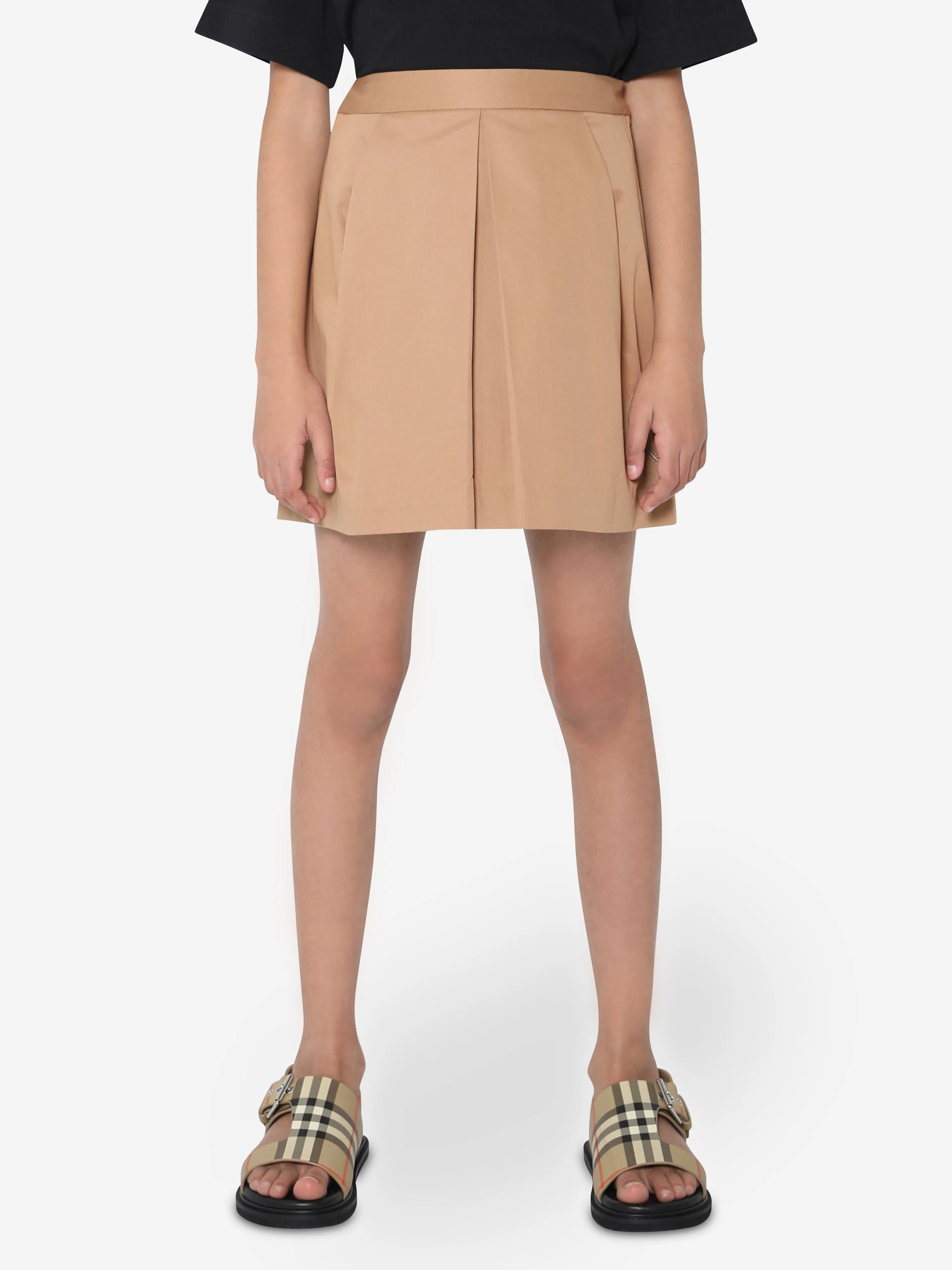 Burberry Girls Myrtle Skirt In Beige