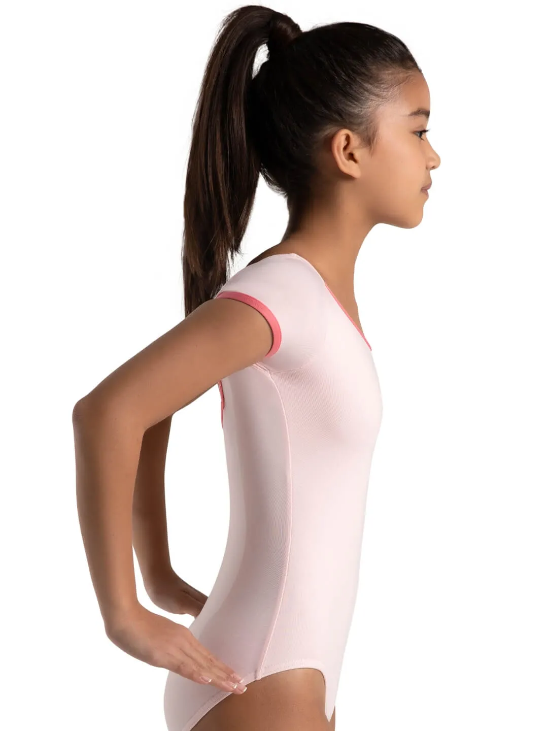 Capezio 12015C Colour Pop Short Sleeve Square Back Child Leotard