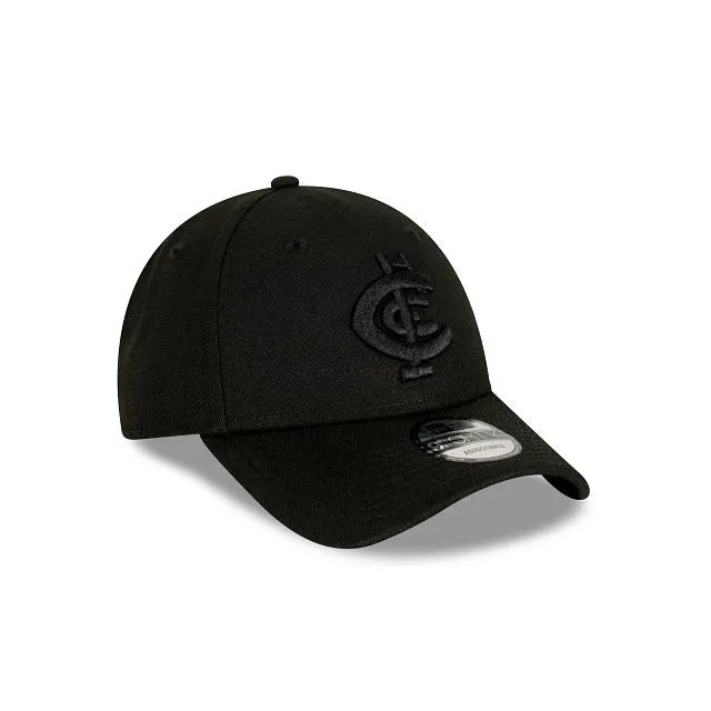 Carlton Blues Black on Black 9FORTY Snapback