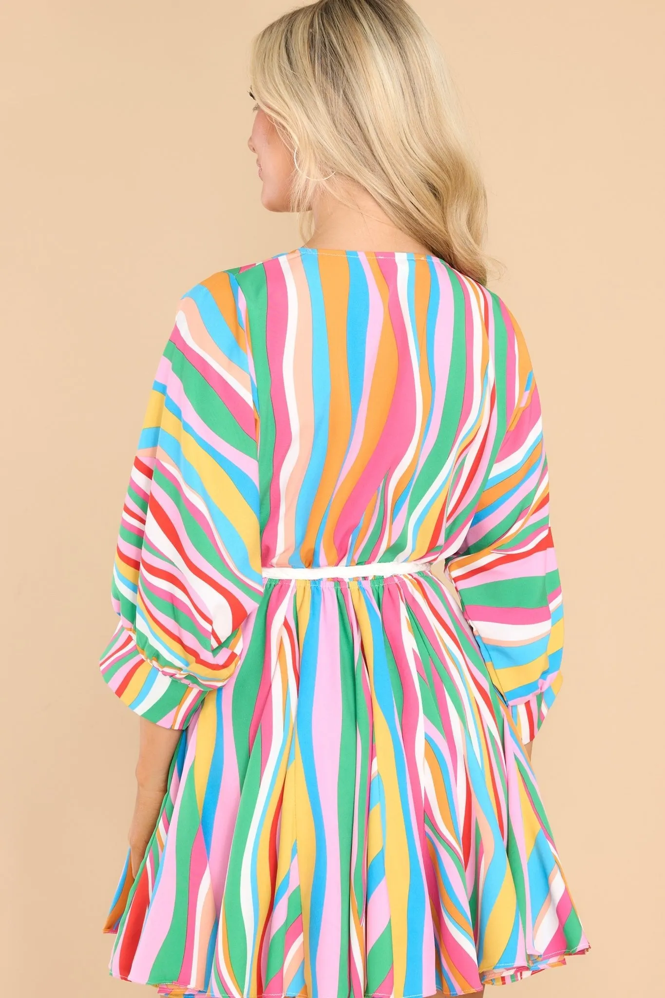 Carry Merry Tunes Pink Multi Stripe Dress