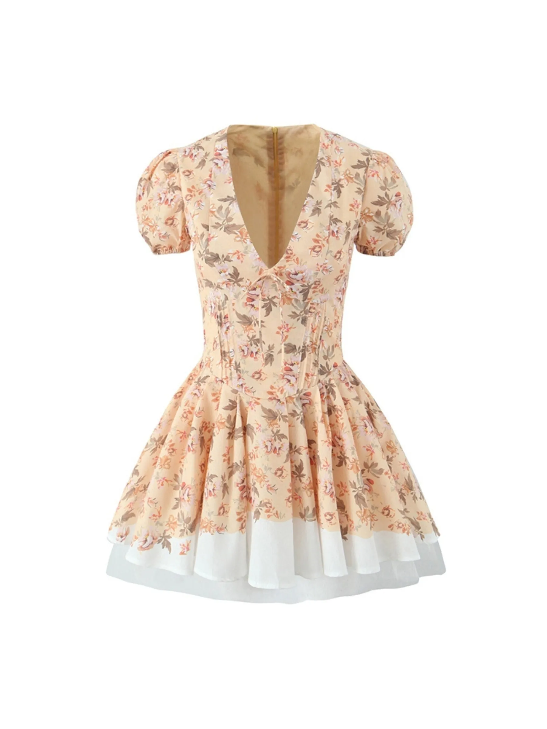 Clarisse Puff Sleeve Floral Mini Dress