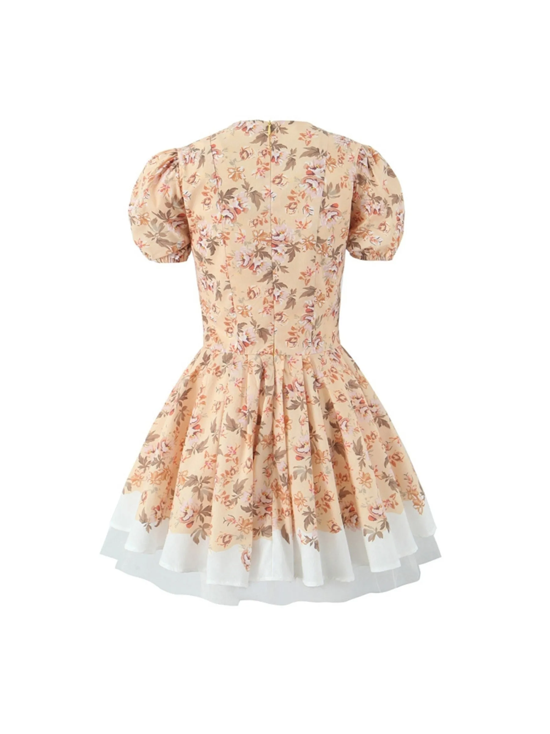 Clarisse Puff Sleeve Floral Mini Dress