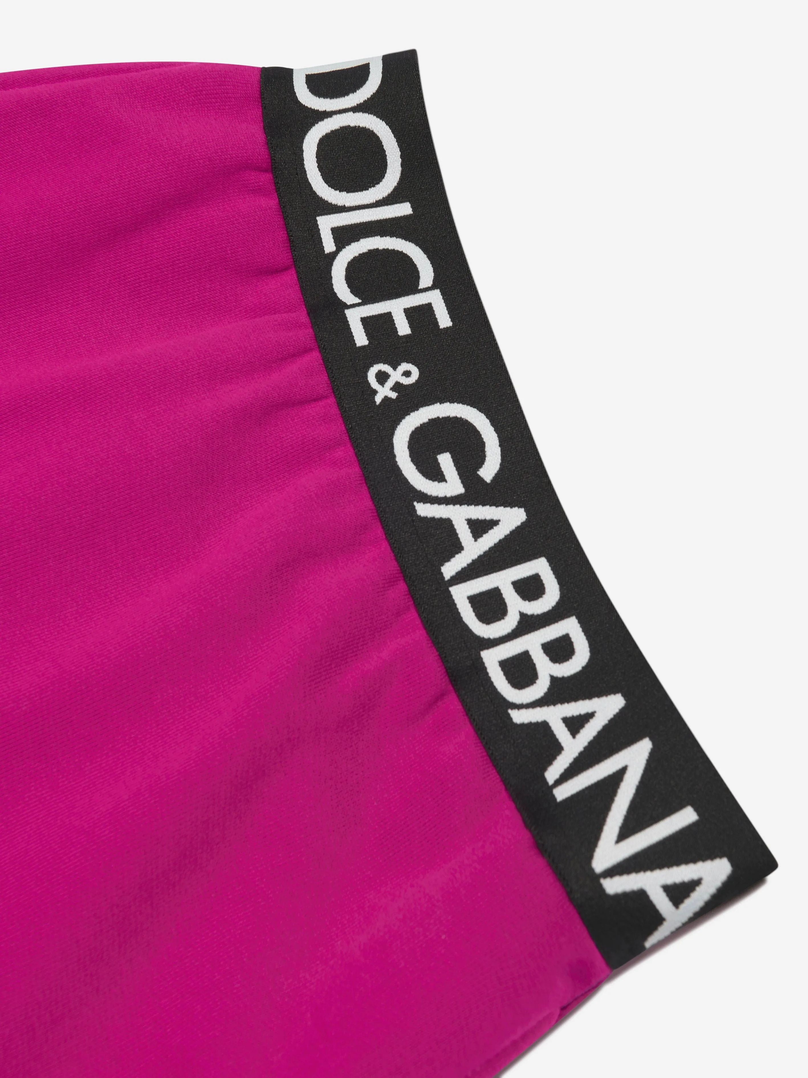 Dolce & Gabbana Girls Logo Band Skirt in Pink