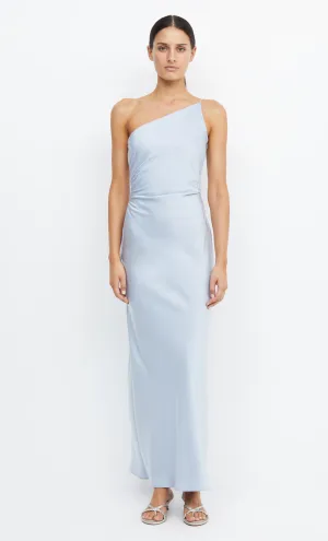 ETERNITY ASYM MAXI DRESS - DUSTY BLUE