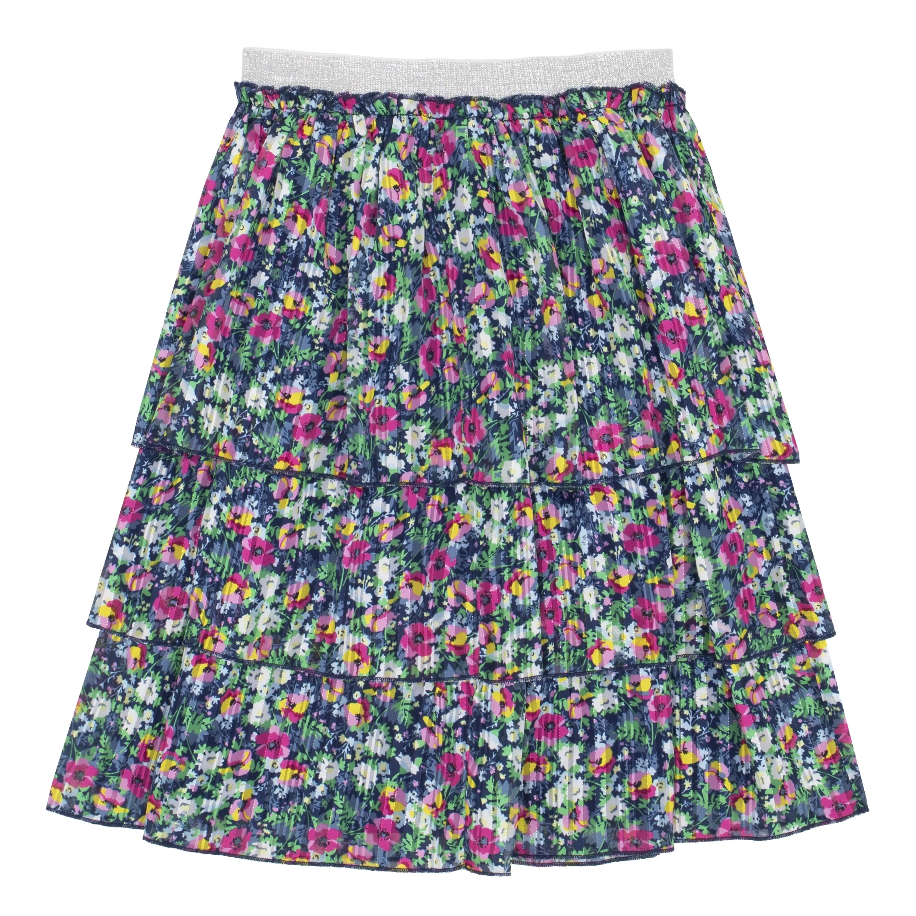 Festival Floral Tiered Skirt