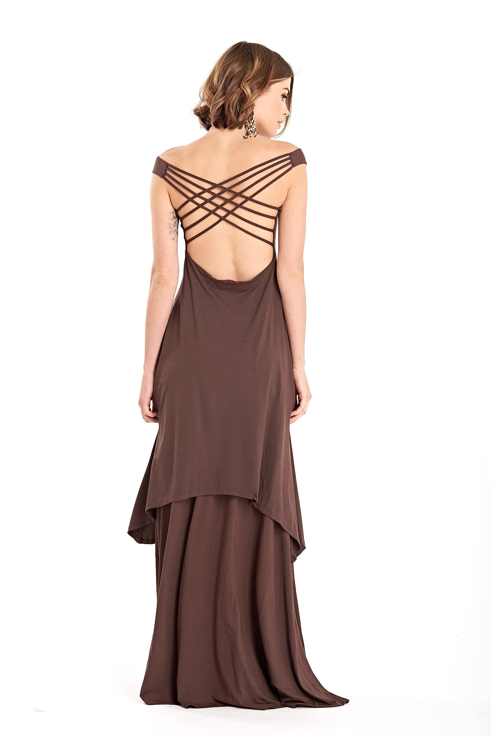 FLAMENCO SKIRT BROWN