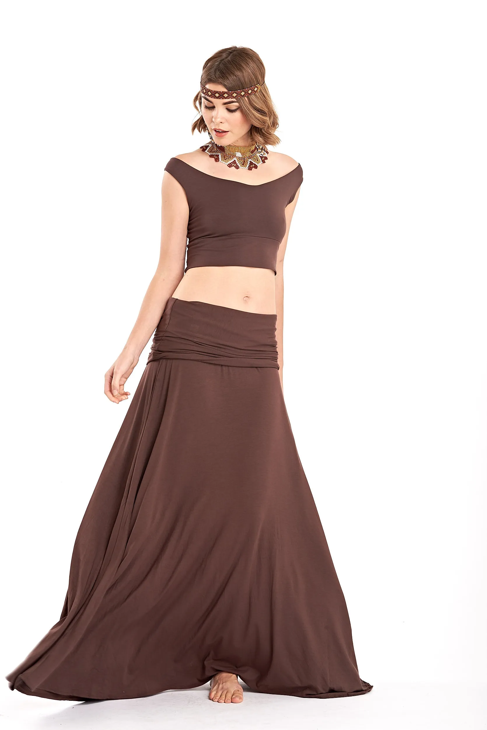 FLAMENCO SKIRT BROWN