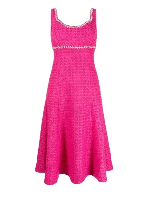 Fuchsia Boucle Midi Dress