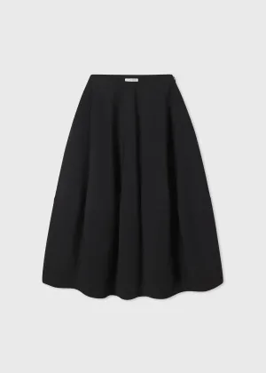 Full Skirt in Wool - Black