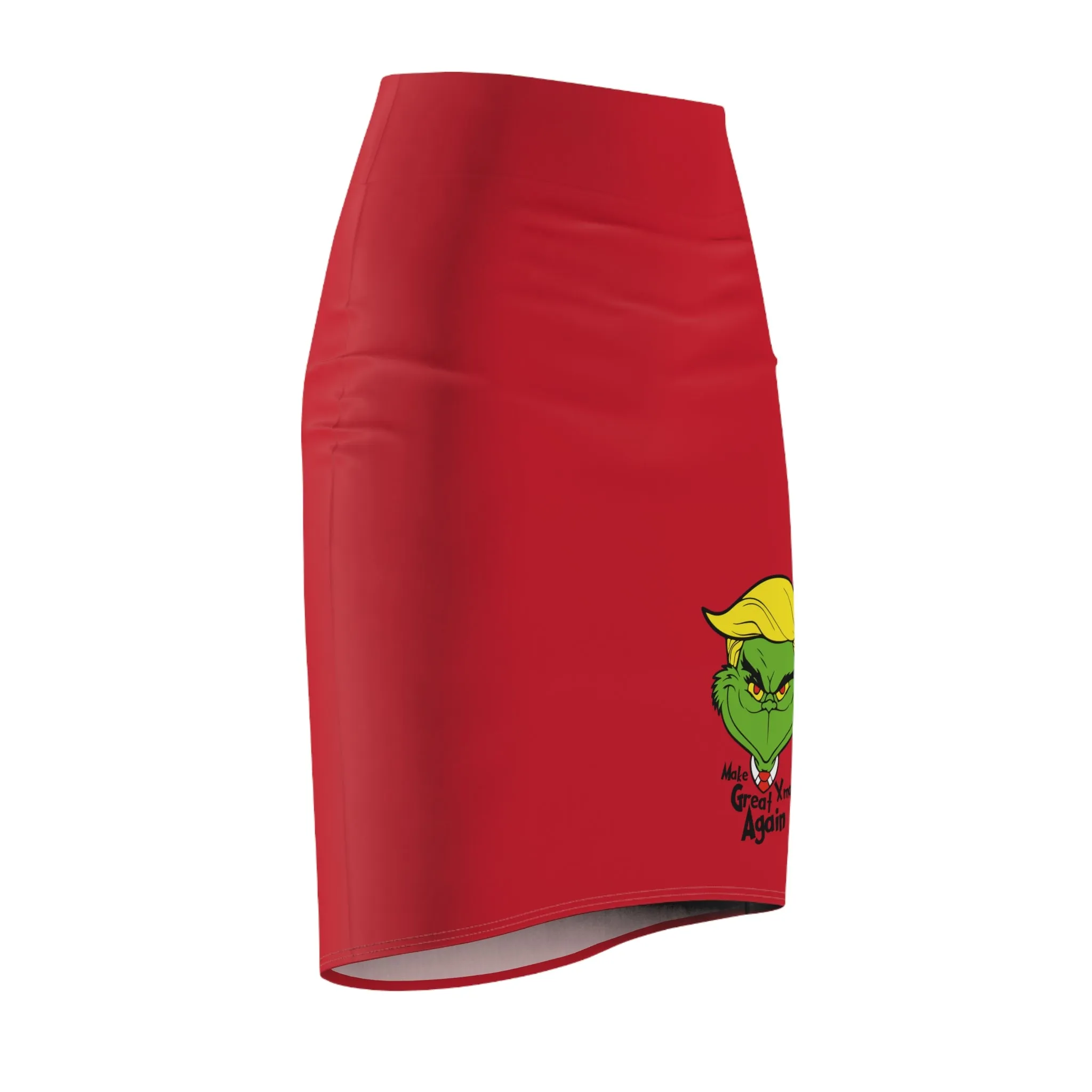 Funny Holiday Women's Pencil Skirt - "Make Xmas Great Again" Design