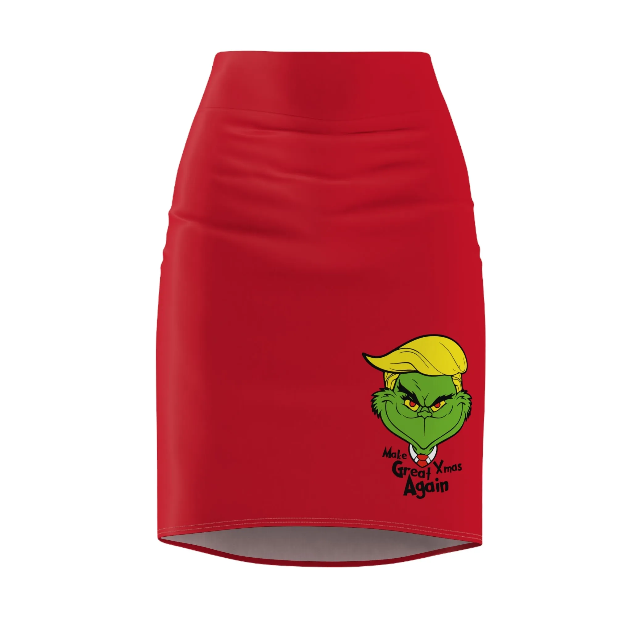 Funny Holiday Women's Pencil Skirt - "Make Xmas Great Again" Design