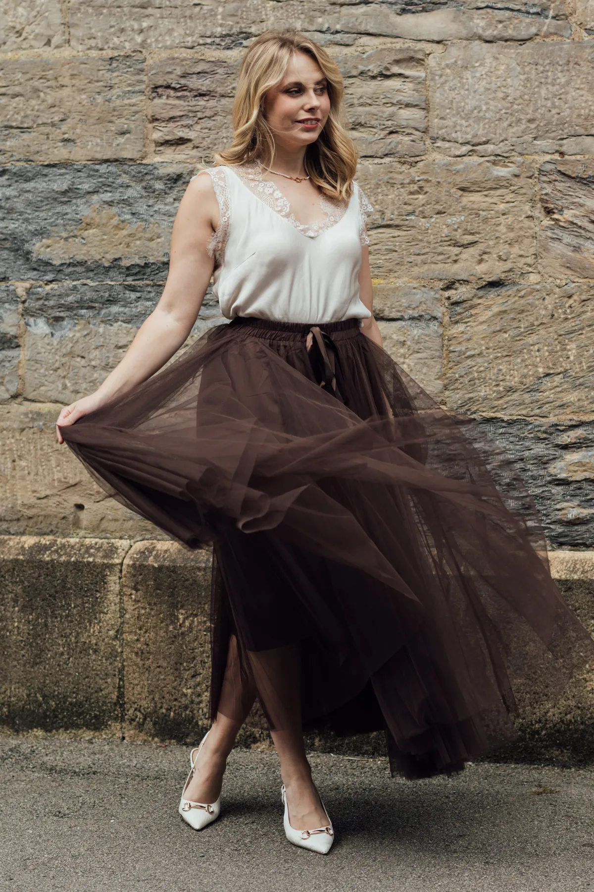 Grace Tulle Skirt | Chocolate