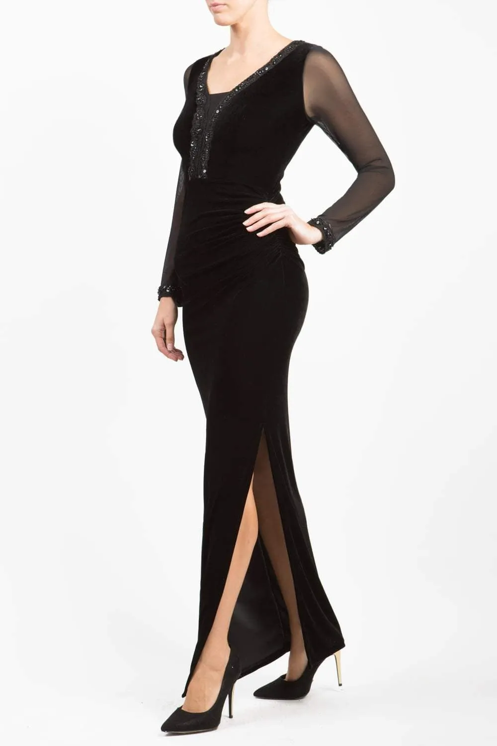 Isabella Velvet Maxi Dress