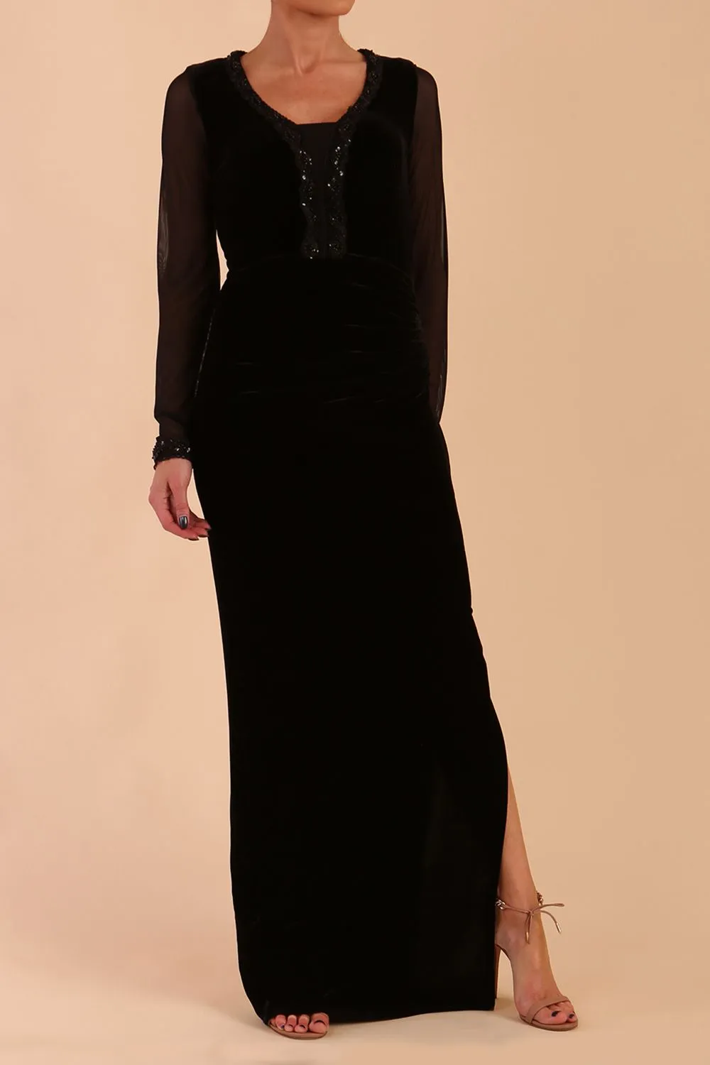 Isabella Velvet Maxi Dress