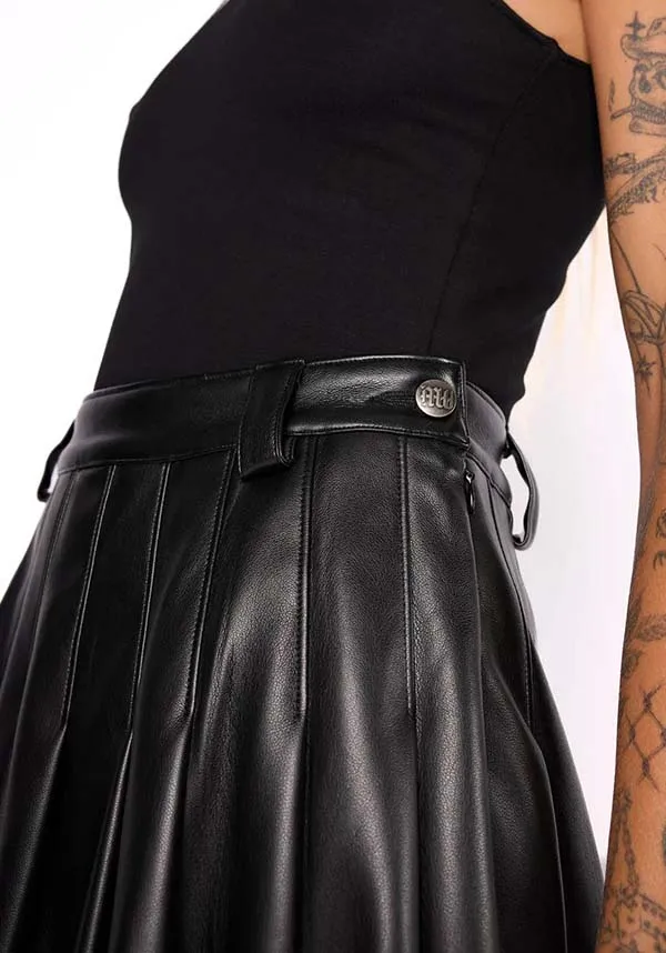 Lacie Faux Leather | PLEATED SKIRT