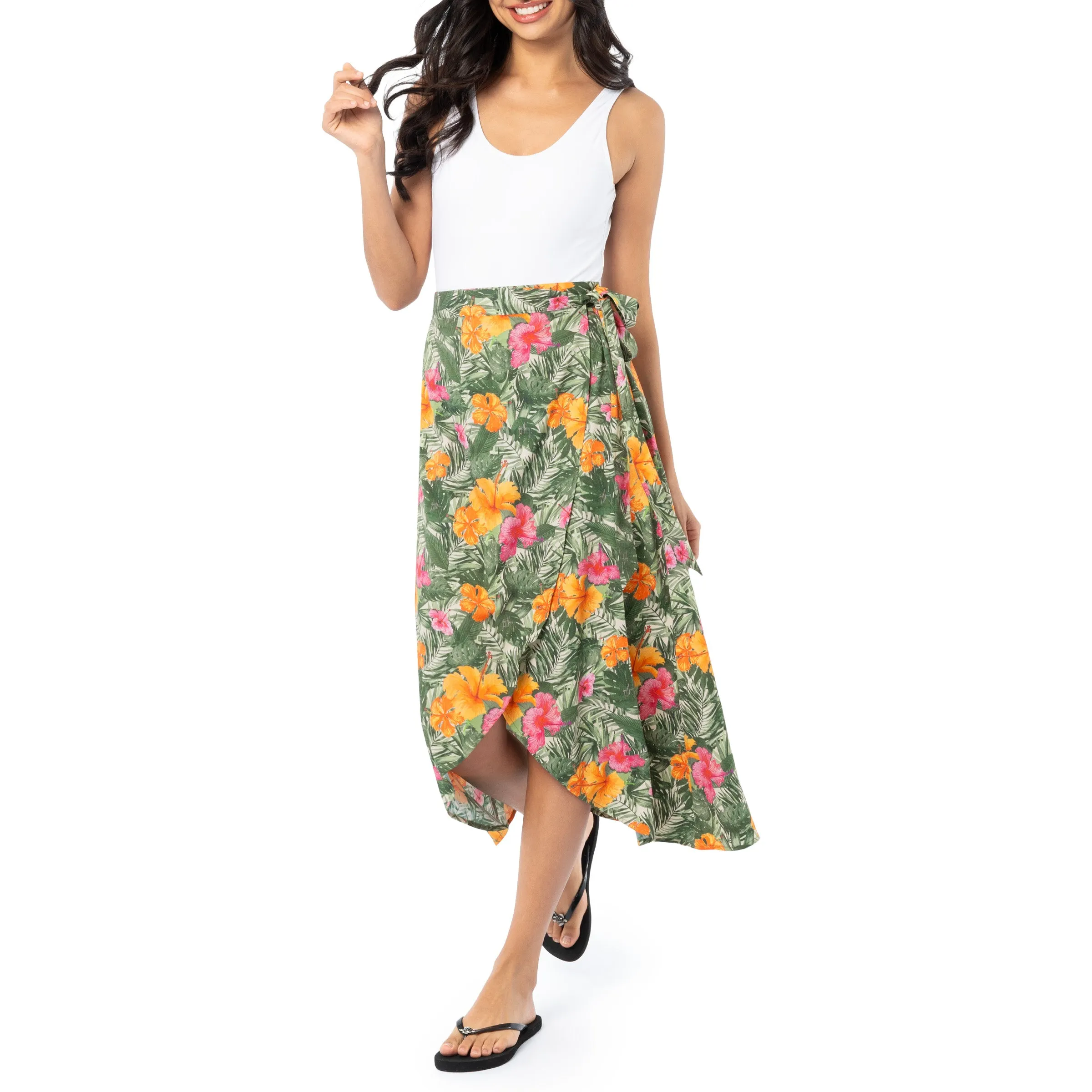 Ladies Hibiscus Garden Wrap Skirt