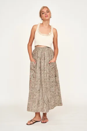 Marion Skirt in Trellis in Petal