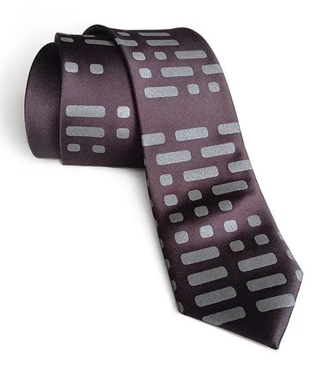 Morse Code Silk Necktie