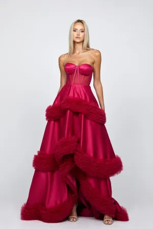 Mulligan Strapless Tiered Ball Gown