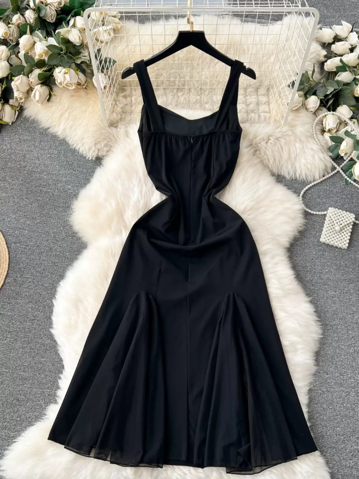 Onyx Elegance Black Maxi Dress