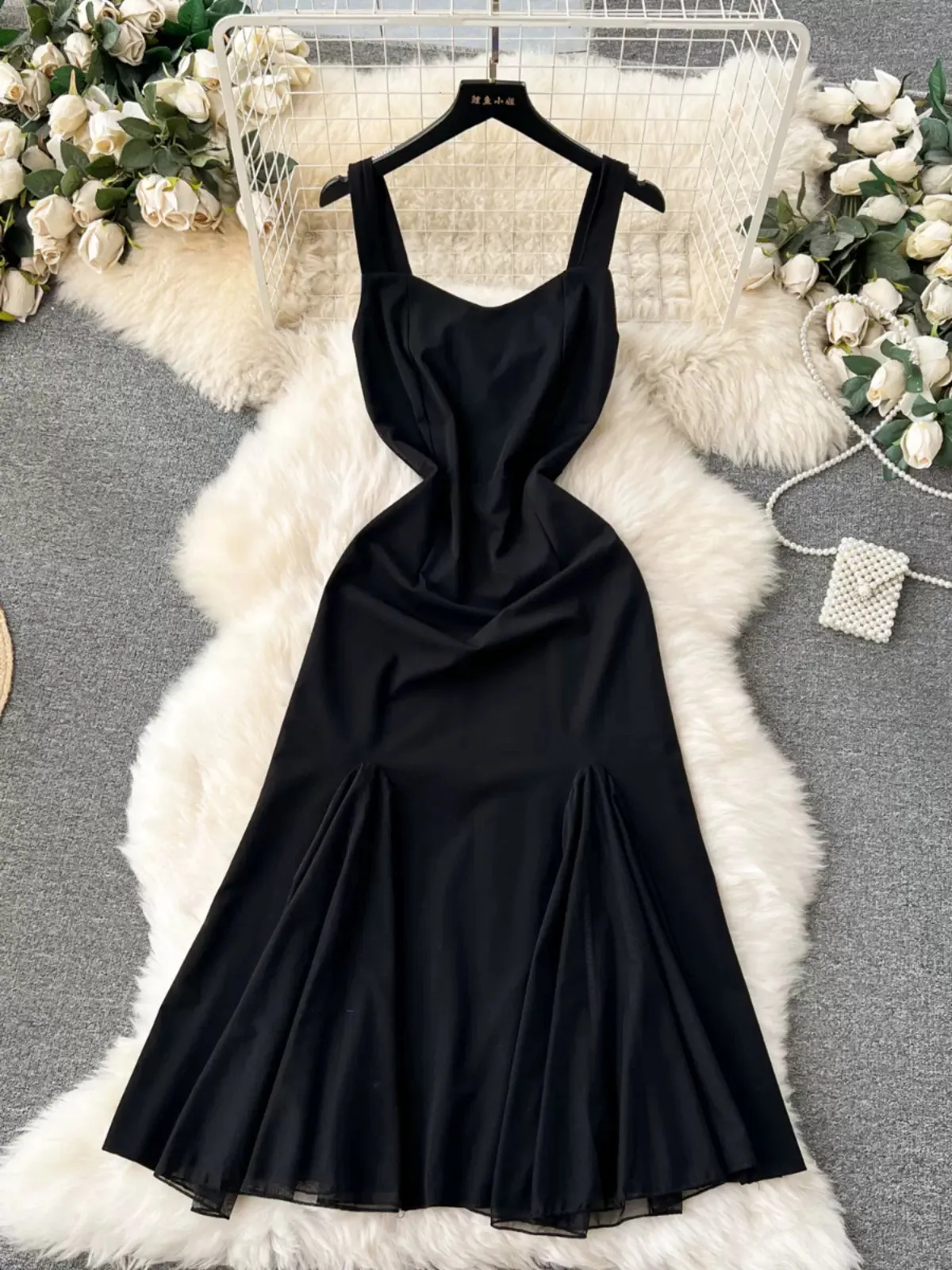 Onyx Elegance Black Maxi Dress