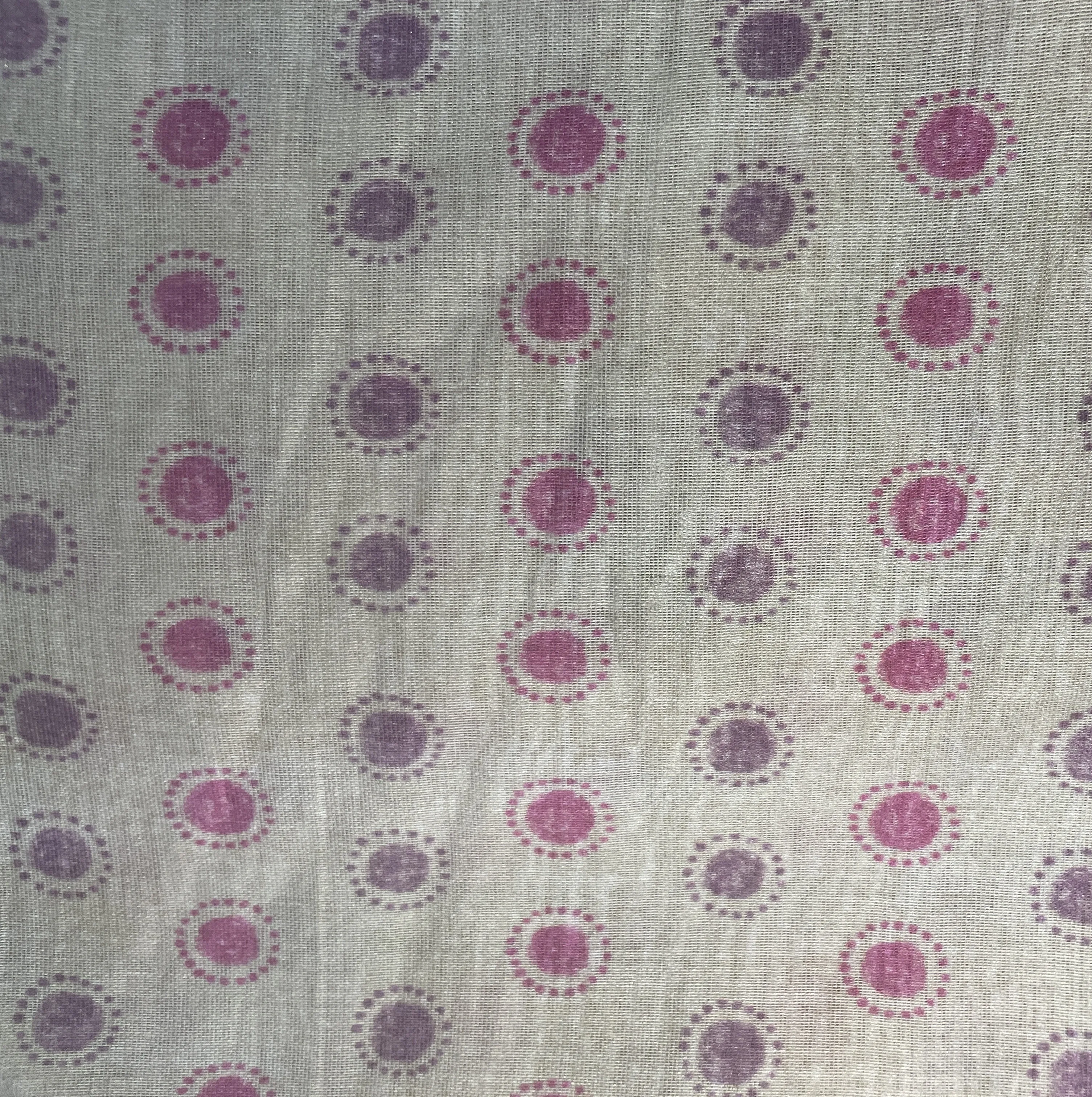 Premium Chanderi Silk sage Green Polka Dot Fabric