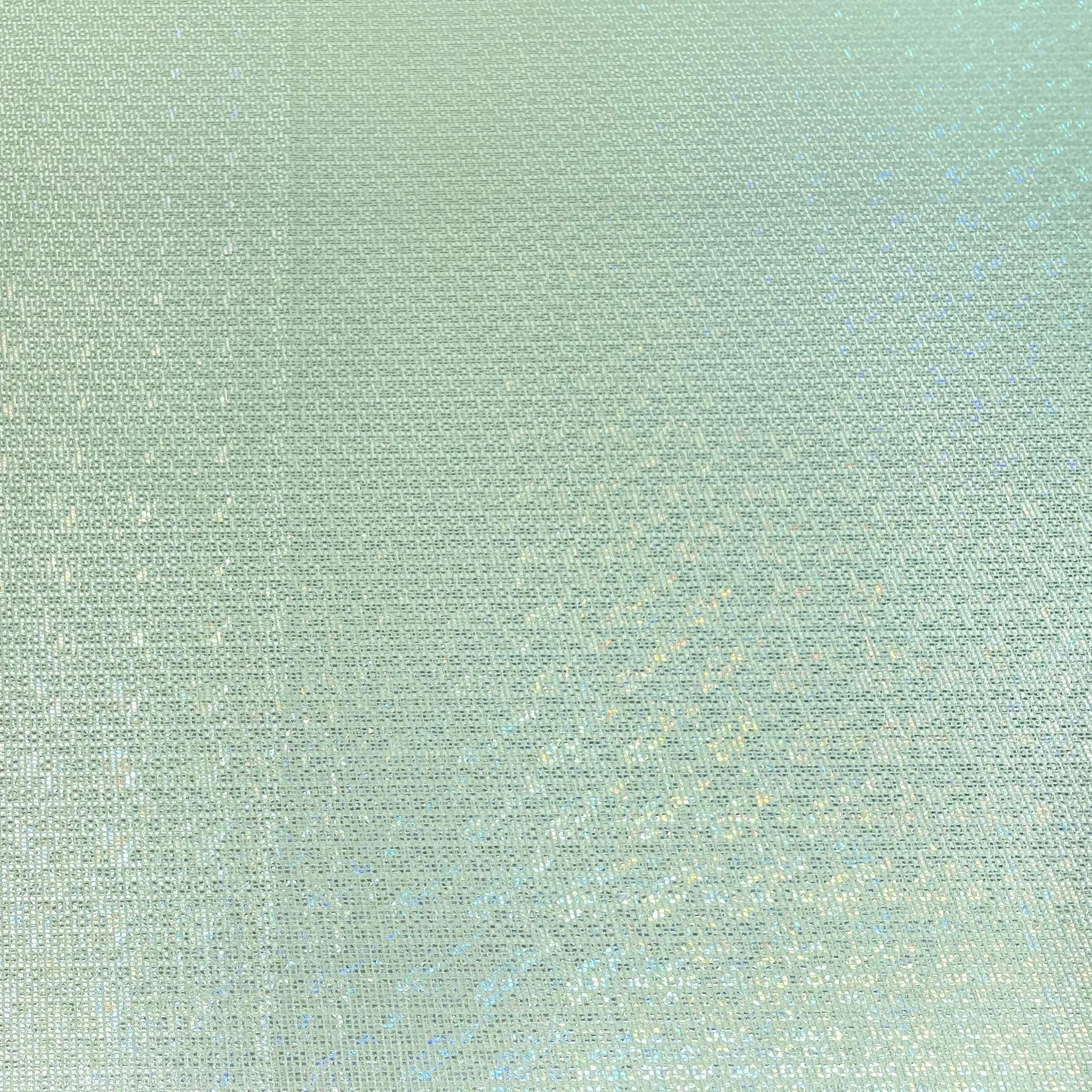 Premium Mint Green Gold Lurex Embossed Satin Fabric