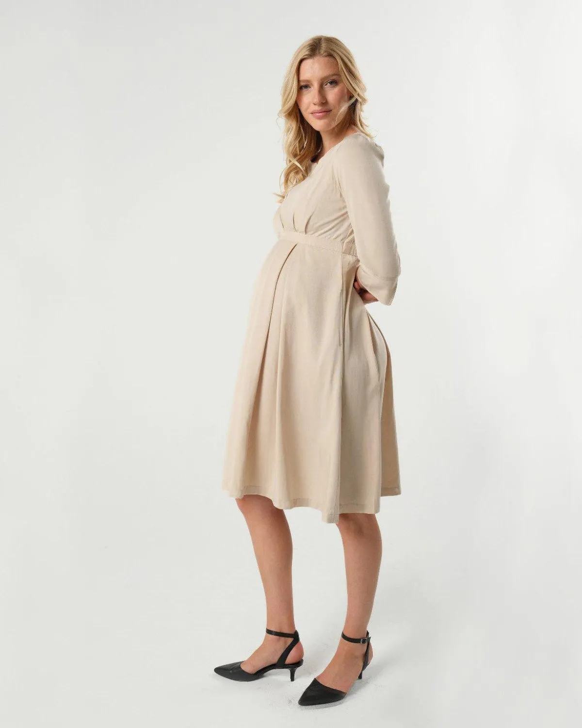 Sarah Empire Maternity & Nursing Dress in TENCEL (Regular & Petite)