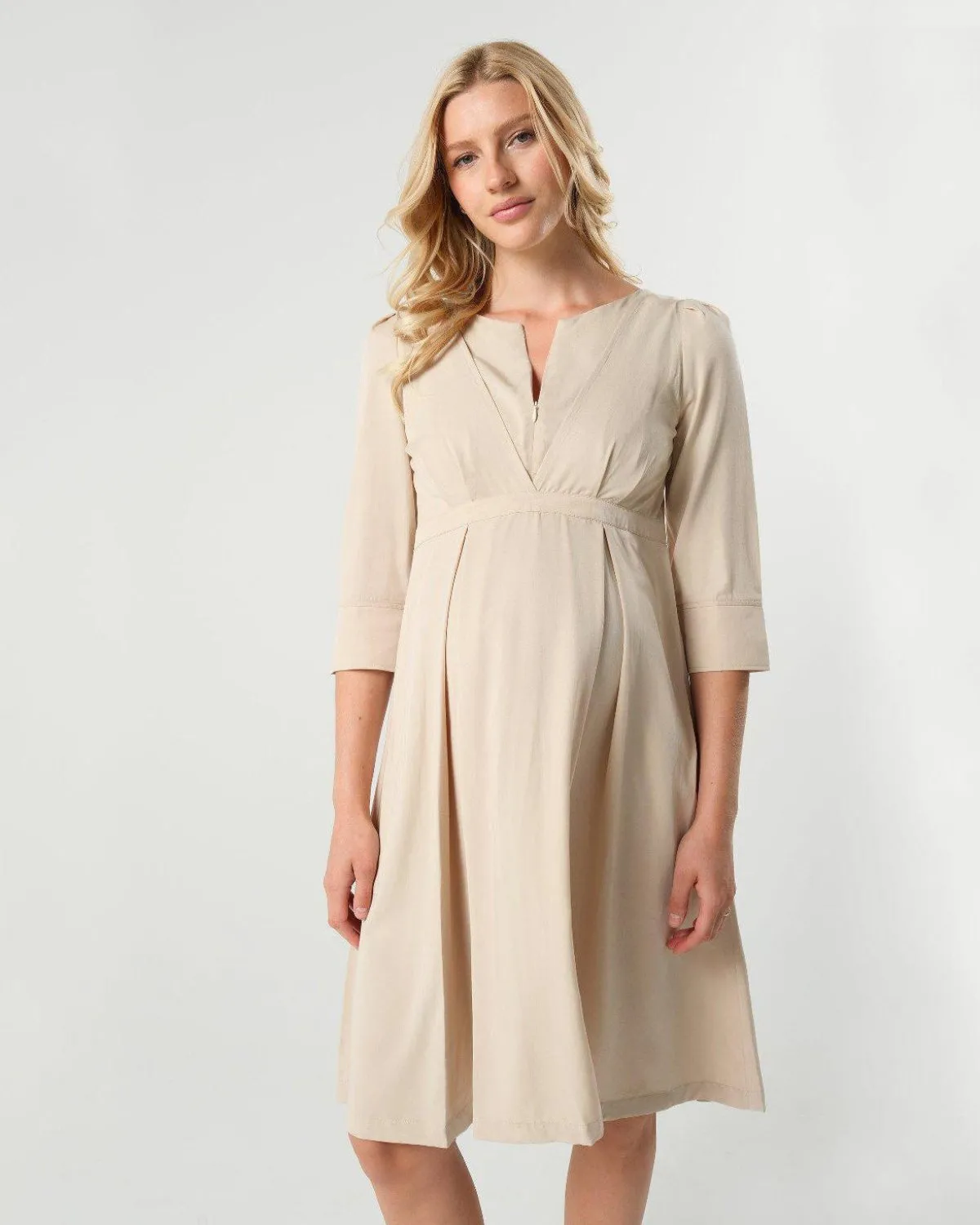 Sarah Empire Maternity & Nursing Dress in TENCEL (Regular & Petite)