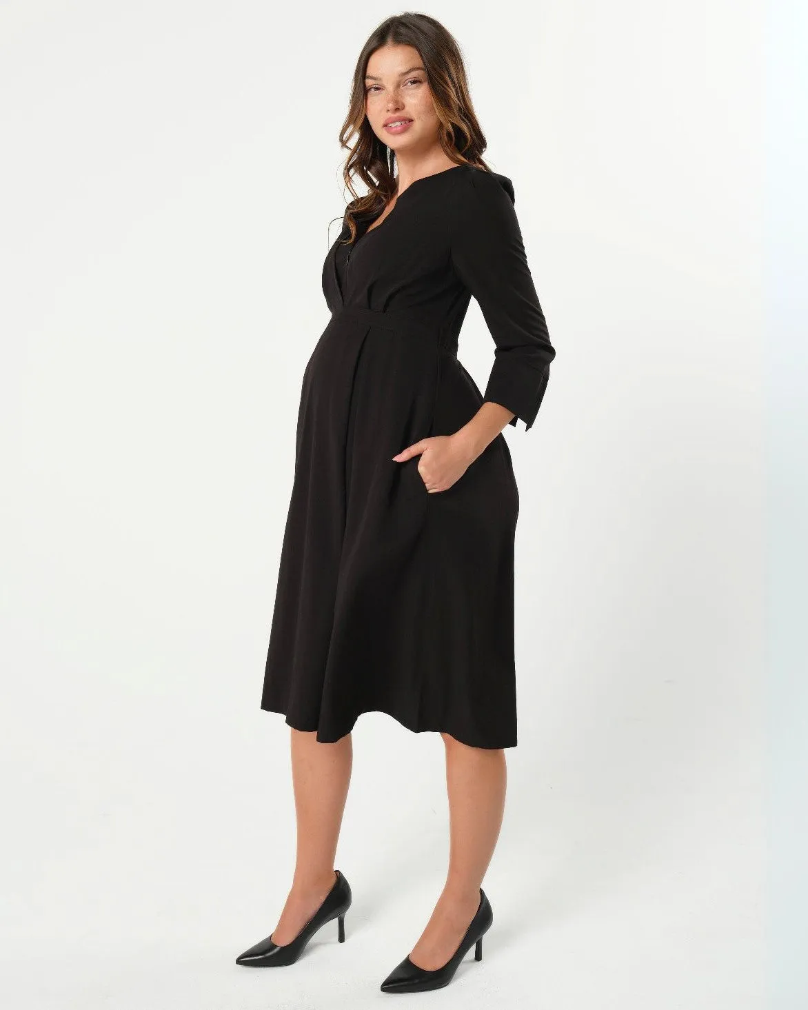 Sarah TENCEL Empire Maternity & Nursing Dress (Regular & Petite)