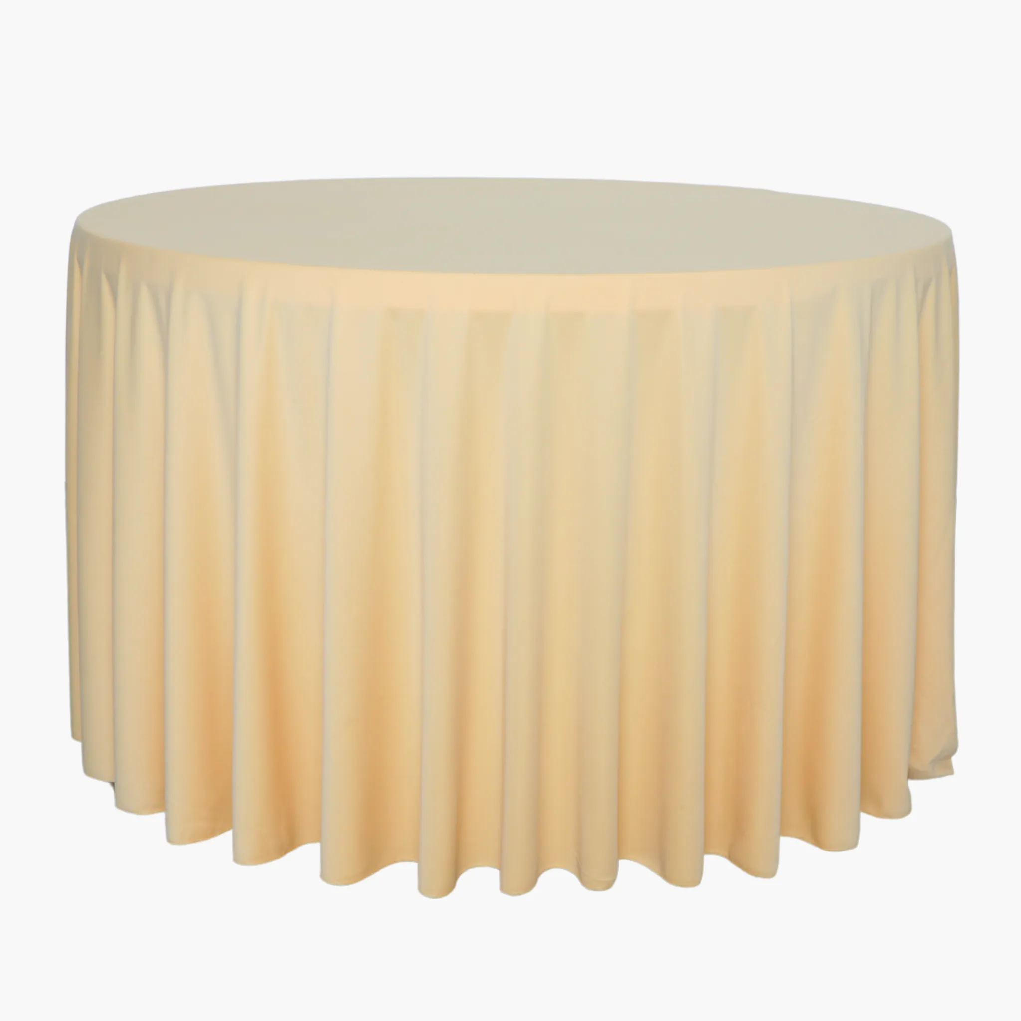 Scuba 120" Round Tablecloth - Champagne