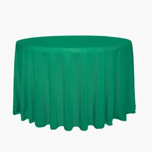 Scuba 120" Round Tablecloth - Emerald Green