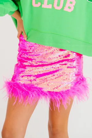 SEQUIN FEATHER SKIRT