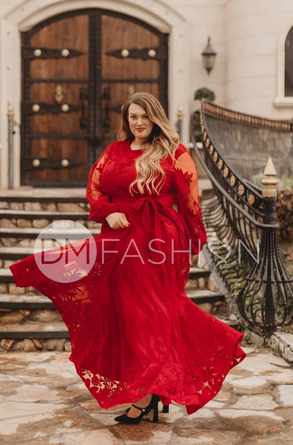 Skye Red Gown - DM Exclusive - Restocked - Maternity Friendly