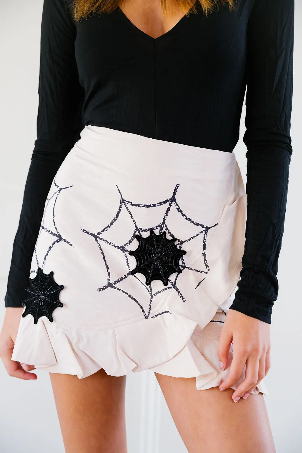 SPIDER GIRL RUFFLED SKIRT