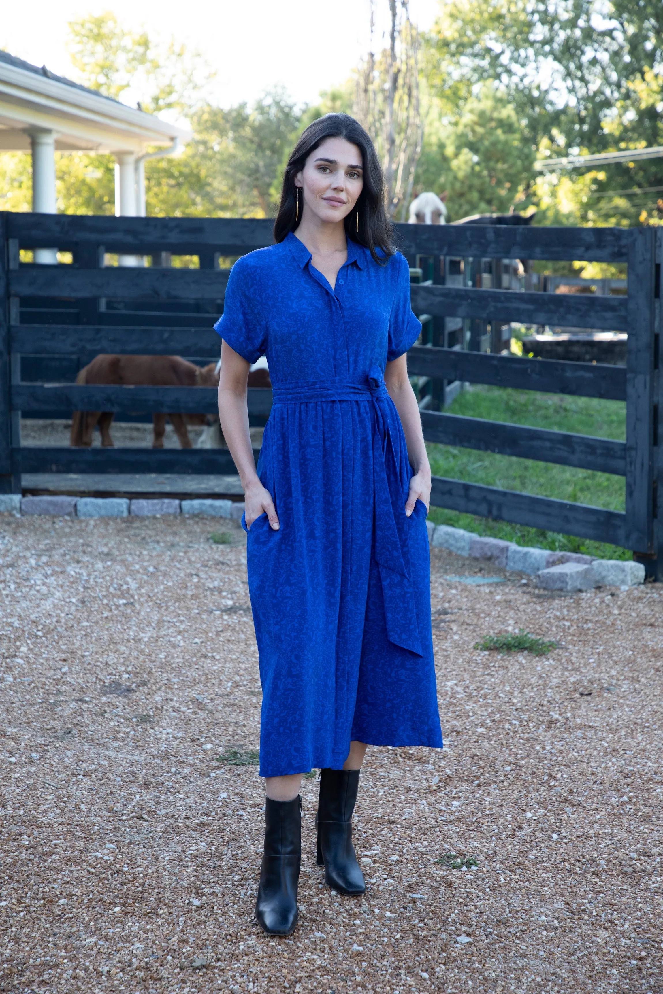 St. Germain Silk Midi Dress