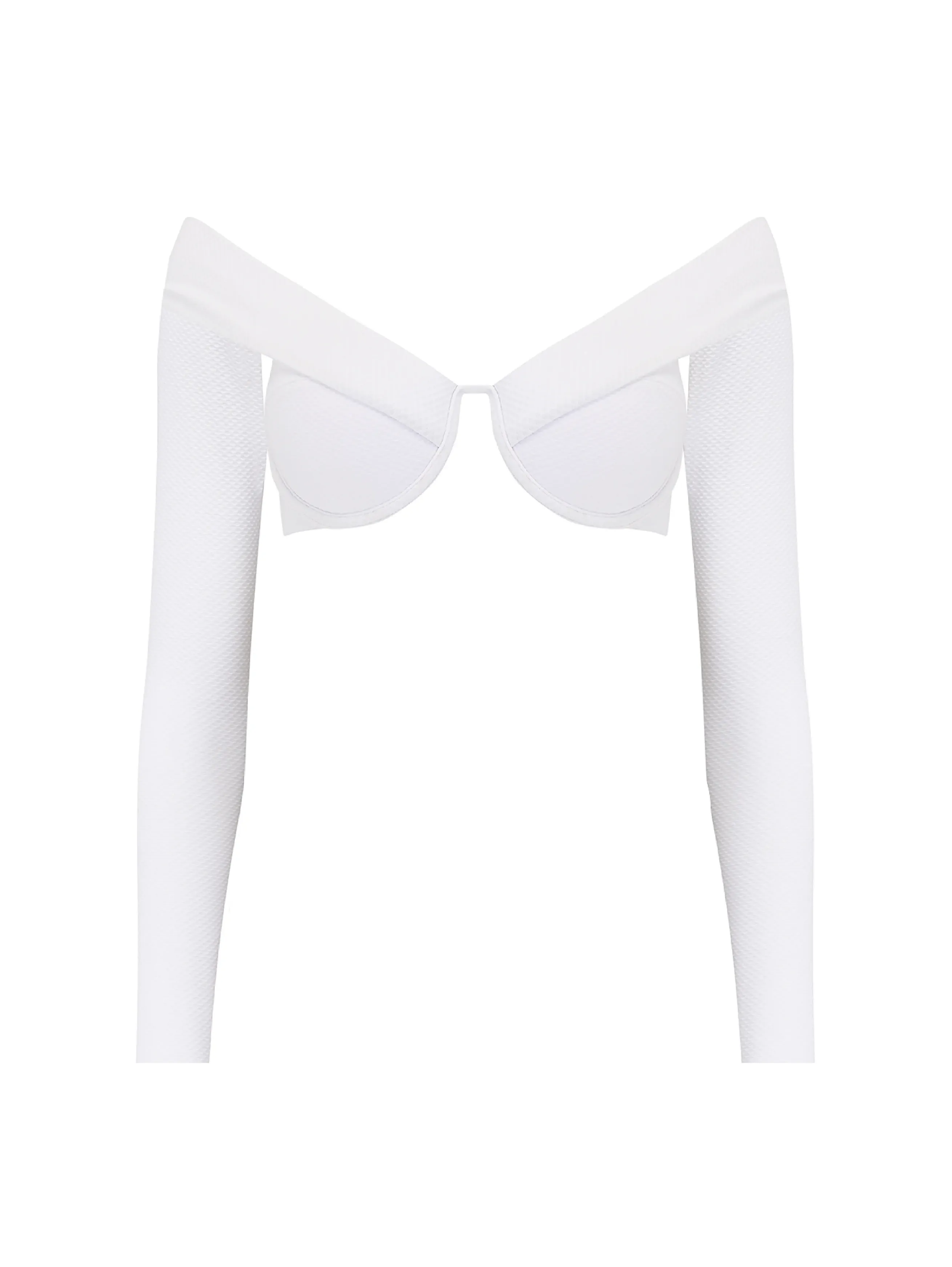 The Bardot Crop - Ivory Honeycomb