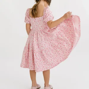 The Juliet Dress in Pink Daisy