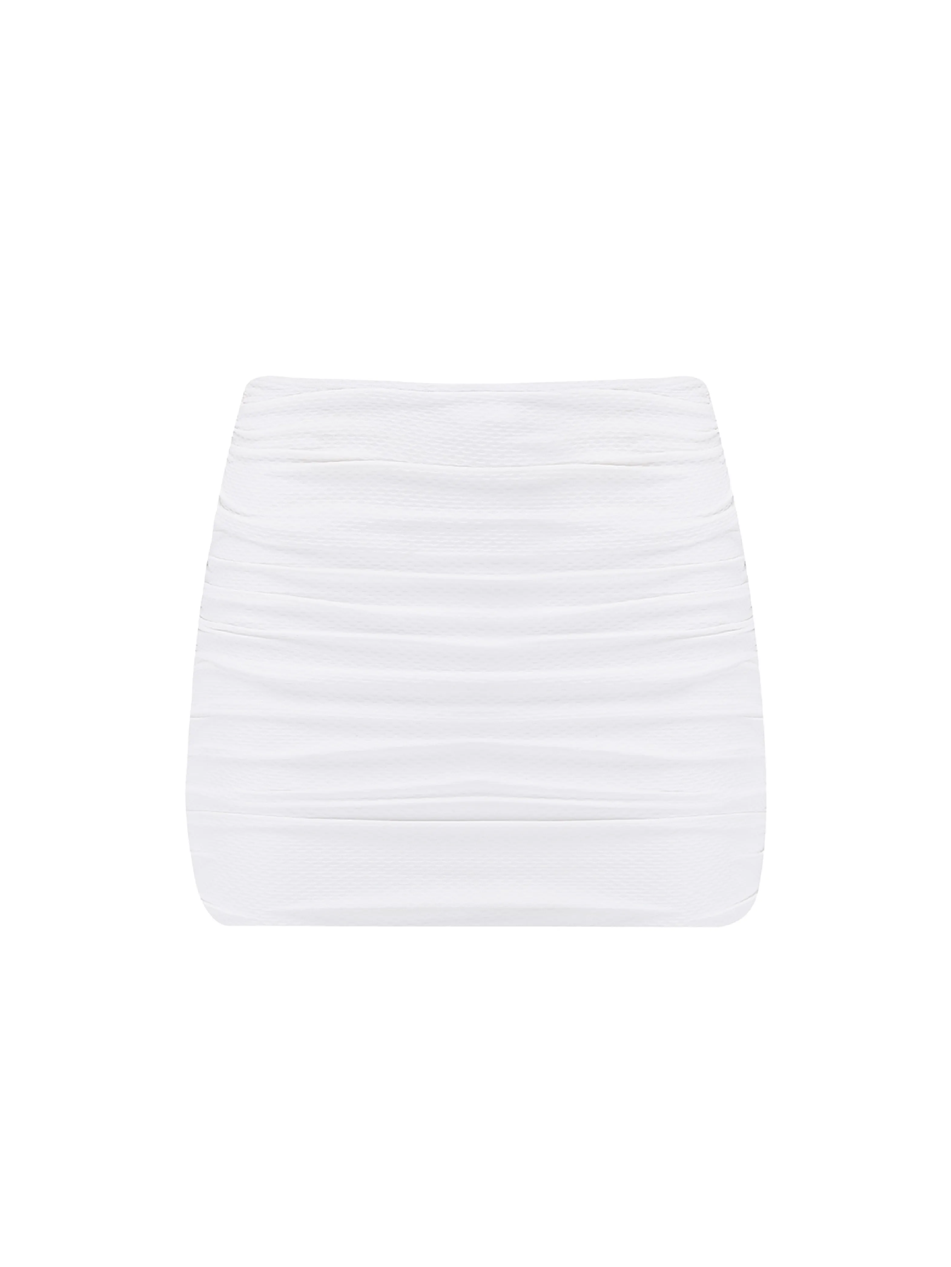 The Twiggy Miniskirt - Ivory Honeycomb