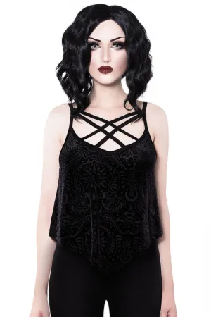 Thea Burnout Velvet Vest [B]