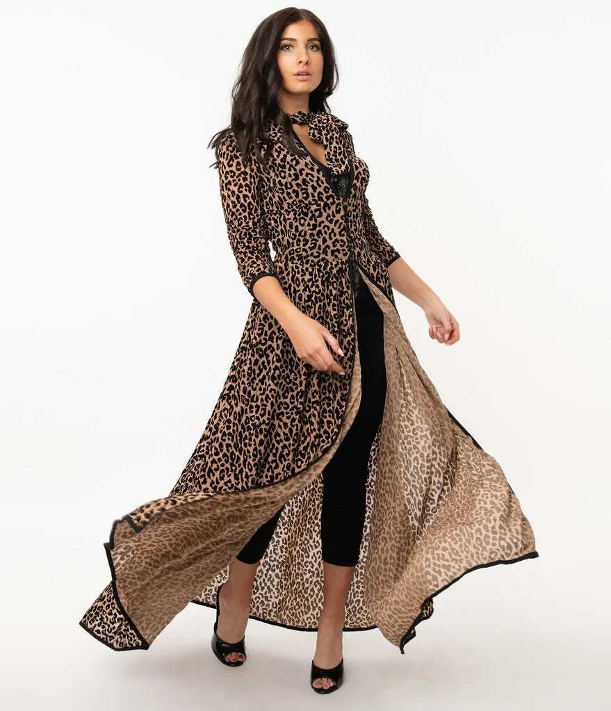 Unique Vintage Leopard Print Tallullah Duster