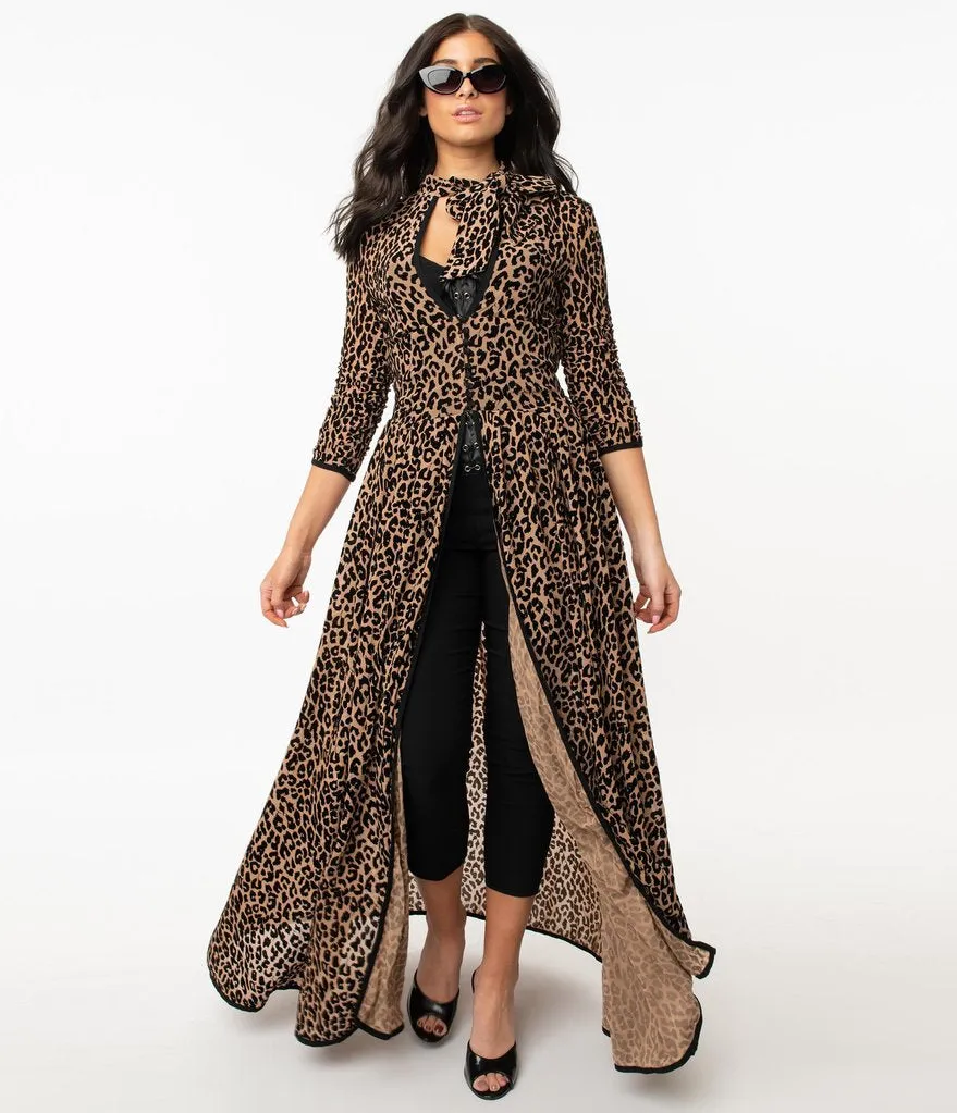 Unique Vintage Leopard Print Tallullah Duster