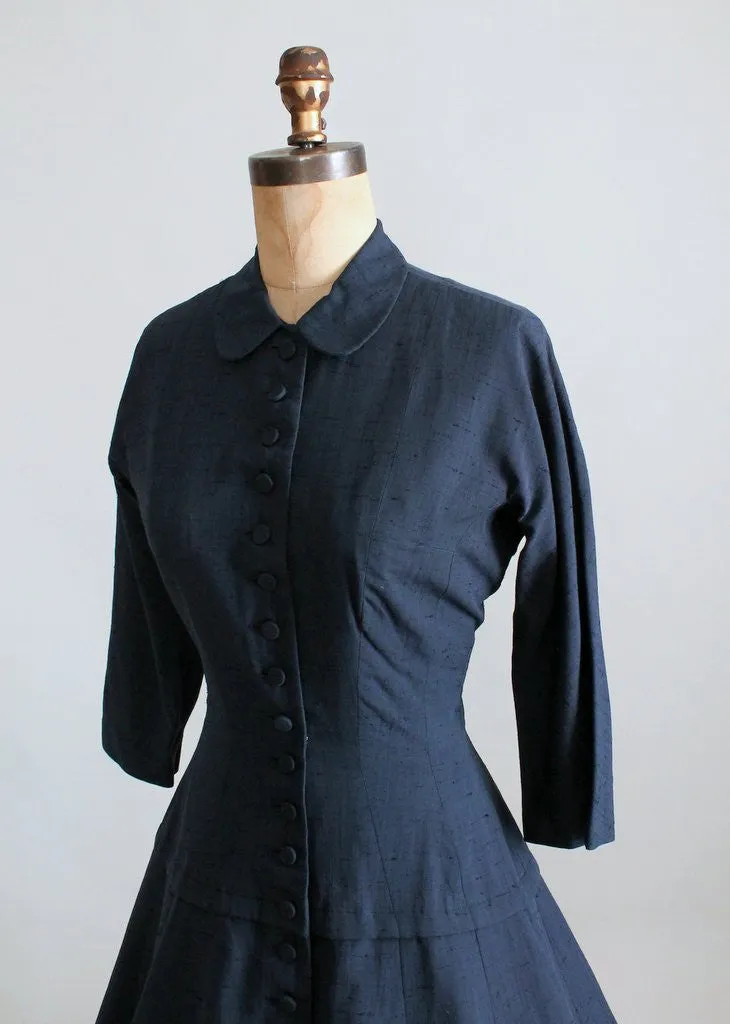 Vintage 1950s Suzy Perette New Look Silk Coat Dress