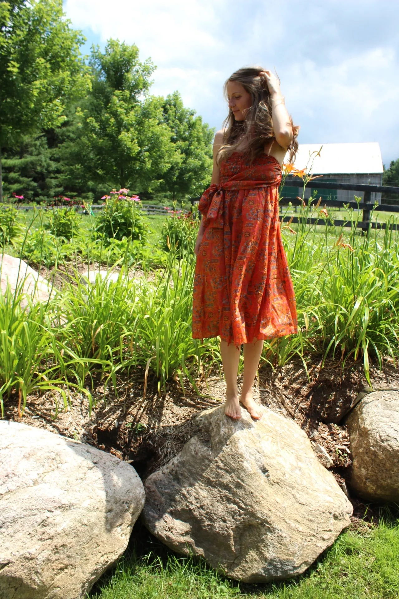 Wildflower Dress - Orange